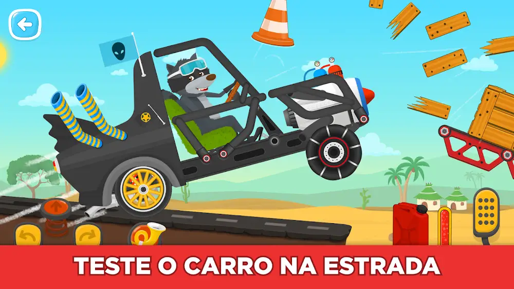 Captura de ecrã de Pixel Wheels em corrida